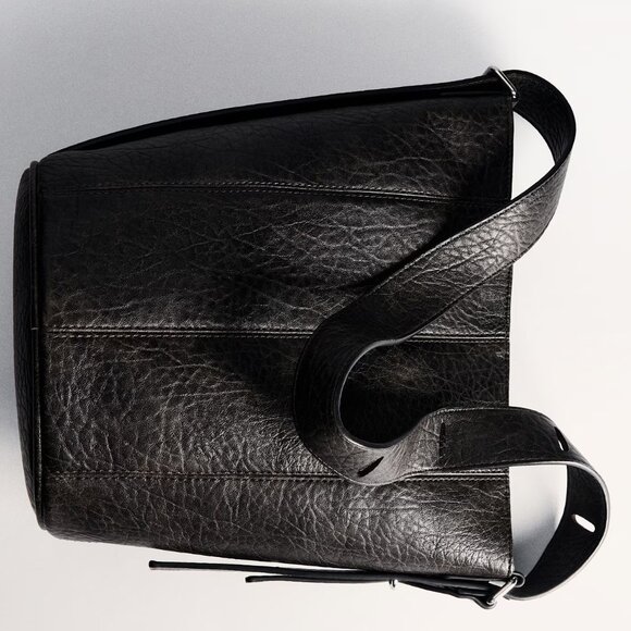 MANGO Brown Faux-leather Bucket Handbag/NWT - Picture 5 of 15